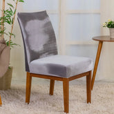 Capa Cadeira Jantar Veludo  Confort Plus - Chumbo